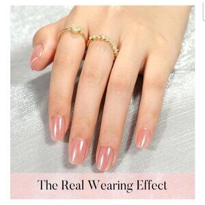 Jofay Fashion DIY Nail Tips Rounded Acrylic Nails 160Pcs Soft Gel Press-On Tips